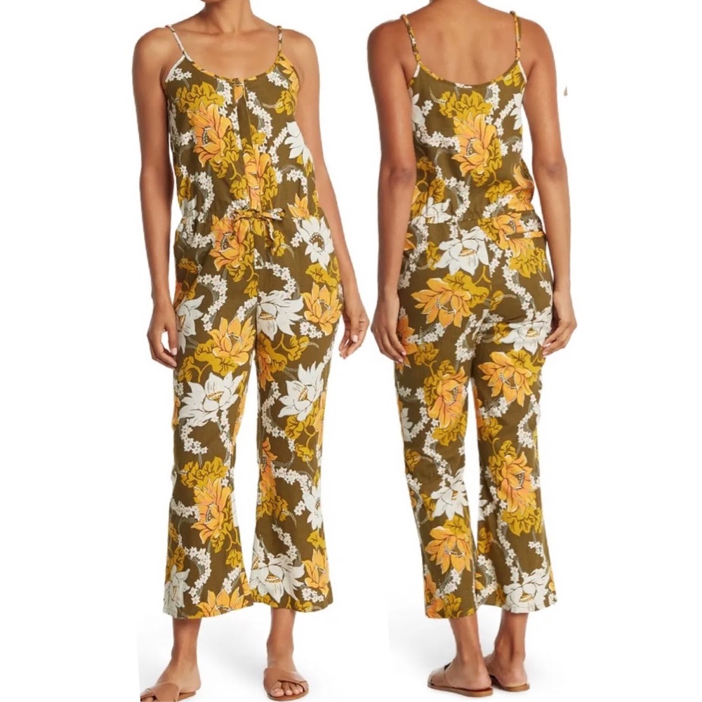 NWT Faherty Leila Floral Jumpsuit